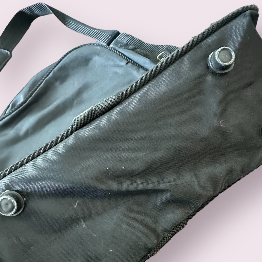 Vintage Pierre Cardin Black Nylon Shoulder Luggage Bag Travel - Picture 7 of 14
